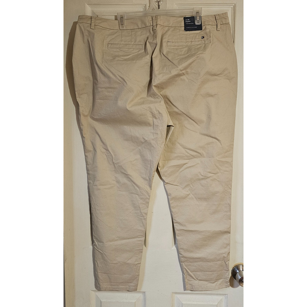 Tommy Hilfiger Hampton Heritage Chino Pants Khaki Stretch Womens 18W NWT - Picture 2 of 12